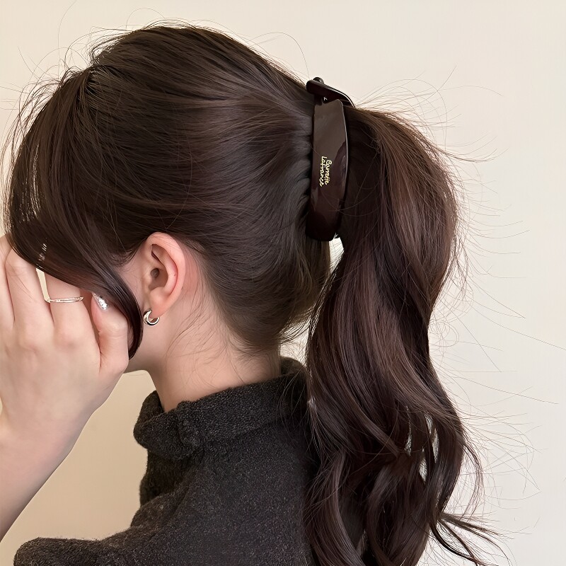 韩系简约香蕉夹竖夹发夹女2026新款高马尾后脑勺扭扭夹盘发发饰