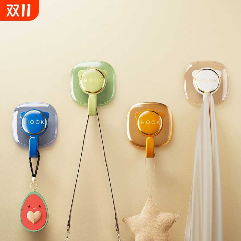 免打孔挂钩粘胶强力厨房浴室墙壁无痕挂架子承重门后粘钩吸盘粘贴