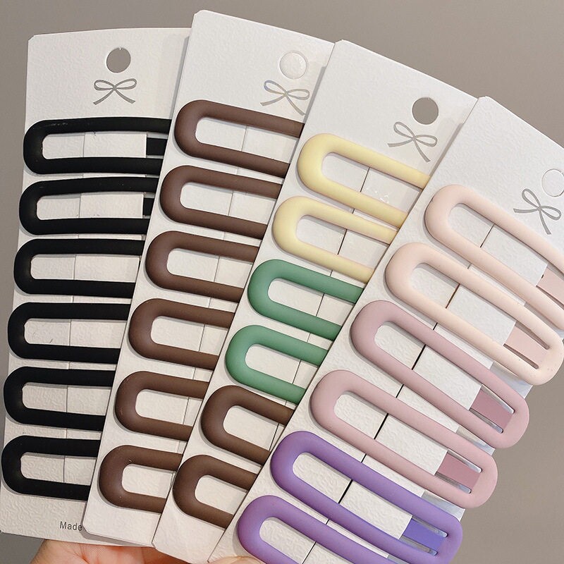 发夹发卡女夹子头饰儿童刘海夹边夹碎发卡子莫兰迪bb夹发饰品粉色