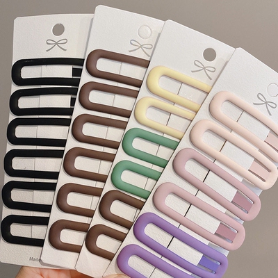 夹子头饰发夹发卡女儿童刘海夹边夹碎发卡子莫兰迪bb夹发饰品粉色