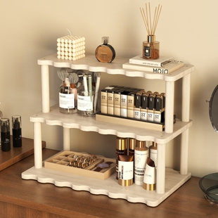 杯架桌面水杯架实木收纳架咖啡杯餐桌杯子架餐边柜置物架白色台面