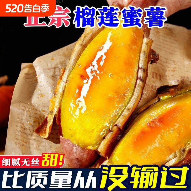 正宗榴莲蜜薯新鲜红薯地瓜小香薯板栗番薯黄心沙地冰糖糖心软糯