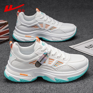 运动皮面防水休闲跑步百搭学生软底老爹潮鞋 2025新款 冬季 回力男鞋