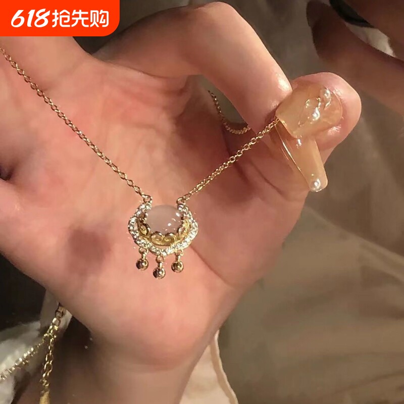 项链锁骨链女颈链国风女银金色儿童礼物生日新年蝴蝶平安锁爱心