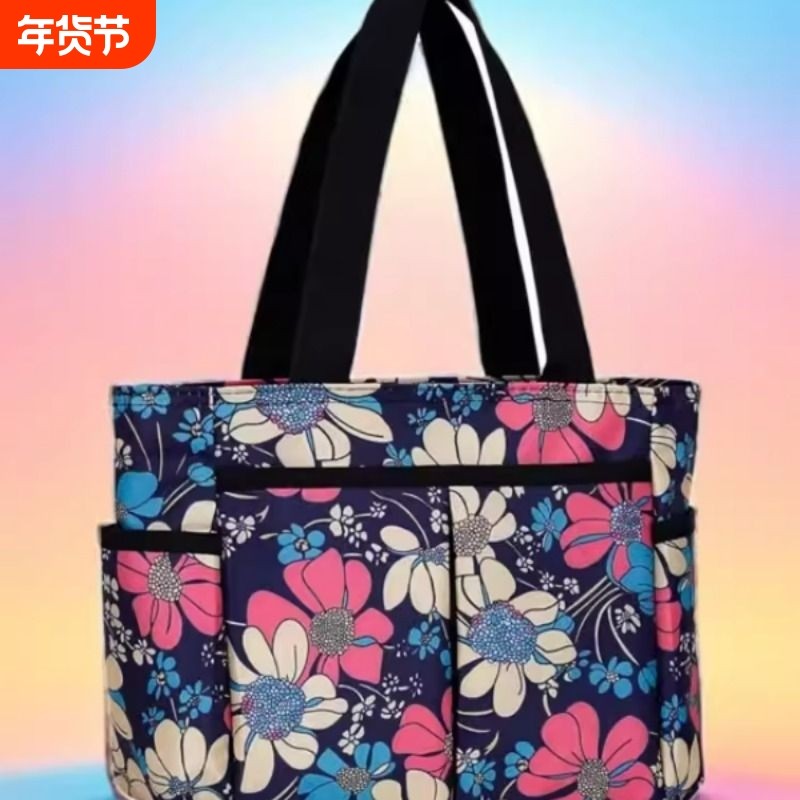手提包大号短途旅行多口袋手拎妈咪包外出大容量购物袋女士包帆布,箱包皮具/热销女包/男包,通用款女包,淘宝优惠券,粉丝福利购,淘宝优惠卷
