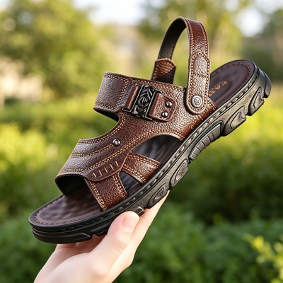 凉鞋男夏季凉拖厚底耐磨