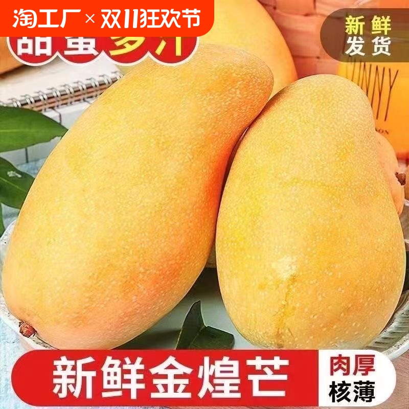 特大金煌芒果进口品种新鲜热带青水果应当季水仙甜心芒海南特产