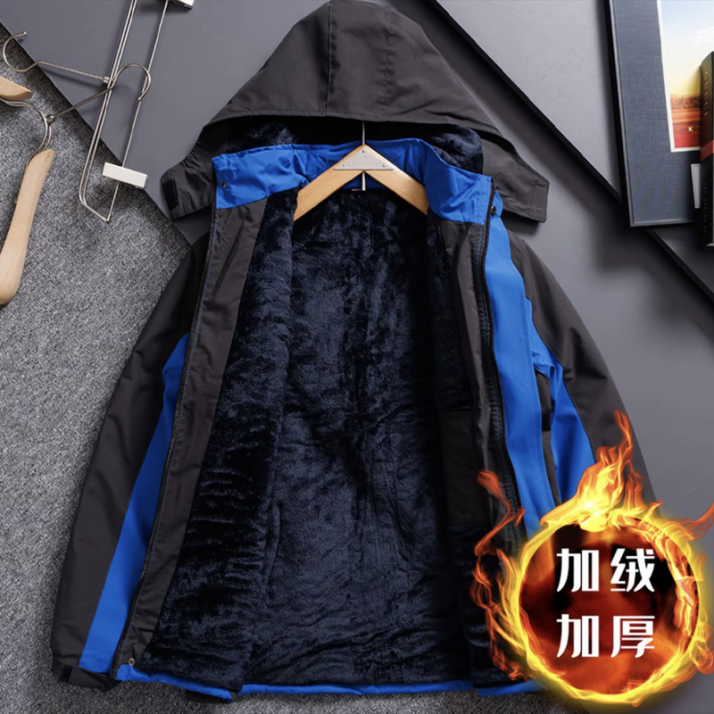 冲锋衣外套男款棉服户外加绒加厚保暖防风防水防寒秋冬季登山棉衣