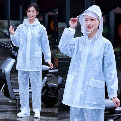 电动车女款分体式全身防暴雨雨衣雨裤雨裤成人防水服女士长款套装