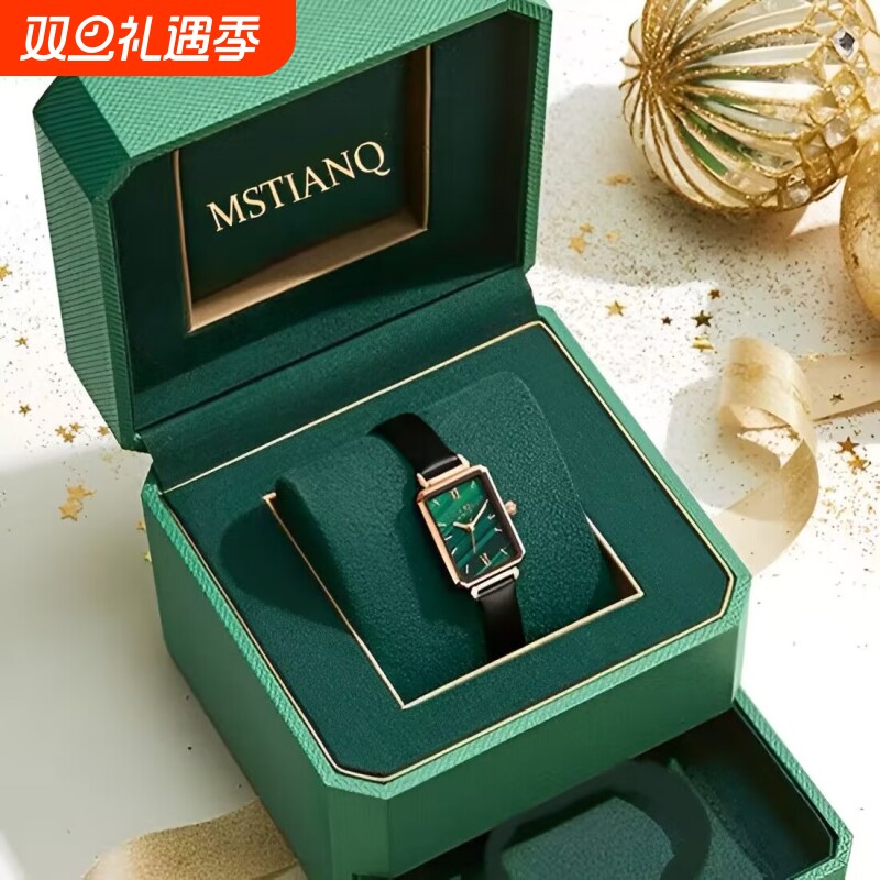 方形专柜同款小方表时尚高级感瑞士手表韩版简约女士女款学生防水