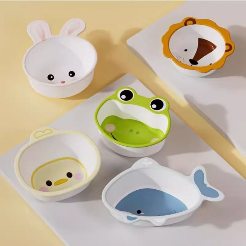 卡通儿童碗宝宝辅食碗小学生可爱餐具ins风饭碗高颜值母婴用品in