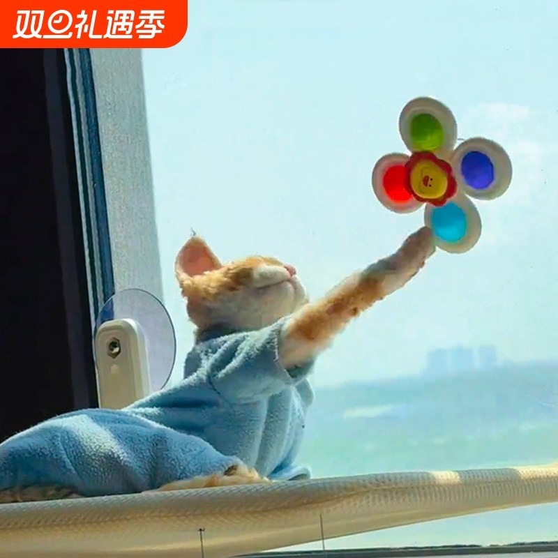 猫咪玩具吸盘转转乐自嗨解闷神器猫咪狗狗消耗体力逗猫棒宠物用品