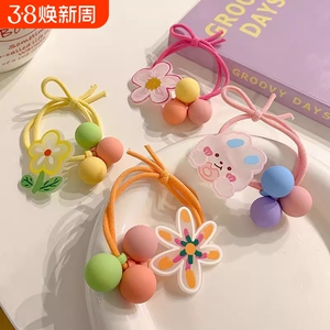 儿童皮筋头绳小女孩扎头发高弹力发圈发饰女童不伤发可爱发绳头饰