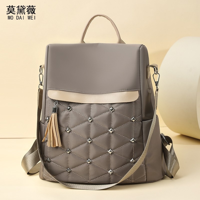 莫黛薇2025新款双肩牛津布女士背包时尚百搭轻便旅游旅行书包防水