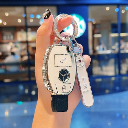 老款GLC200钥匙套大G/B级外包壳GLA/A级车扣GLK260/R300L男女高级