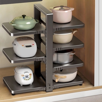 【层高可调】锅具收纳架加厚面板