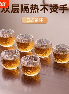 手工锤纹隔热玻璃杯|千人加购
