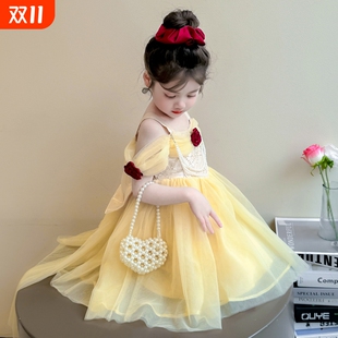 吊带网纱裙子 宝宝公主裙生日礼服儿童夏季 女童连衣裙夏装 2025新款