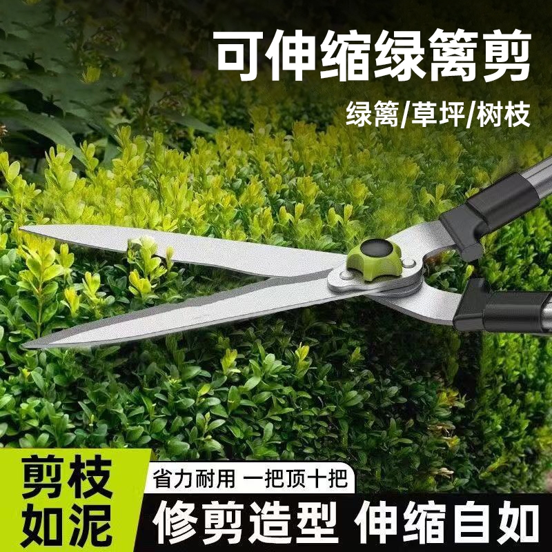 园艺绿篱剪可伸缩修枝剪绿化草坪