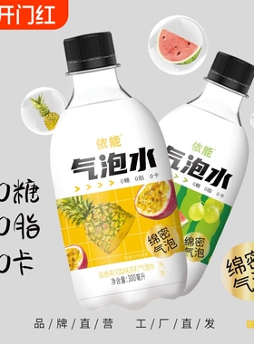 【好喝推荐】依能苏打气泡水饮料300ml*12瓶无糖碳酸汽泡水多口味