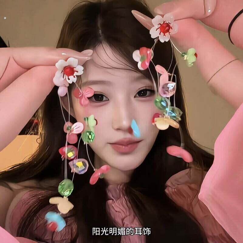 春日来信2026巨好看耳针春季长版流苏耳环女生海边度假风耳饰花朵图片