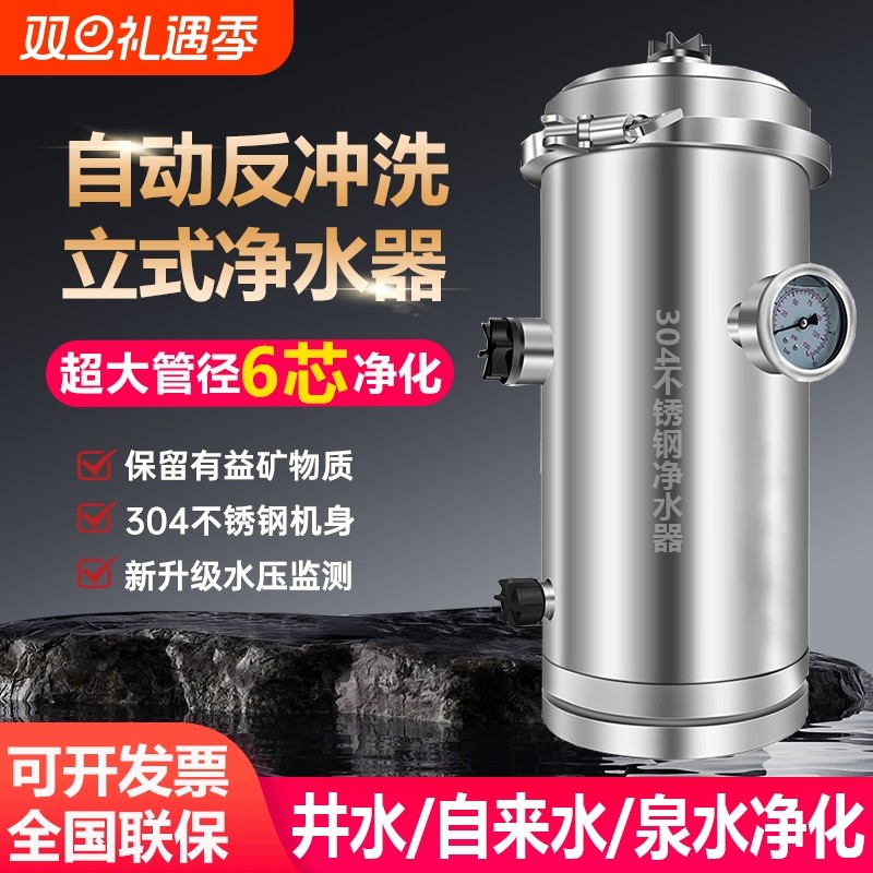 全屋中央净水器大流量不锈钢超滤净水机家用自来水前置过滤器农村