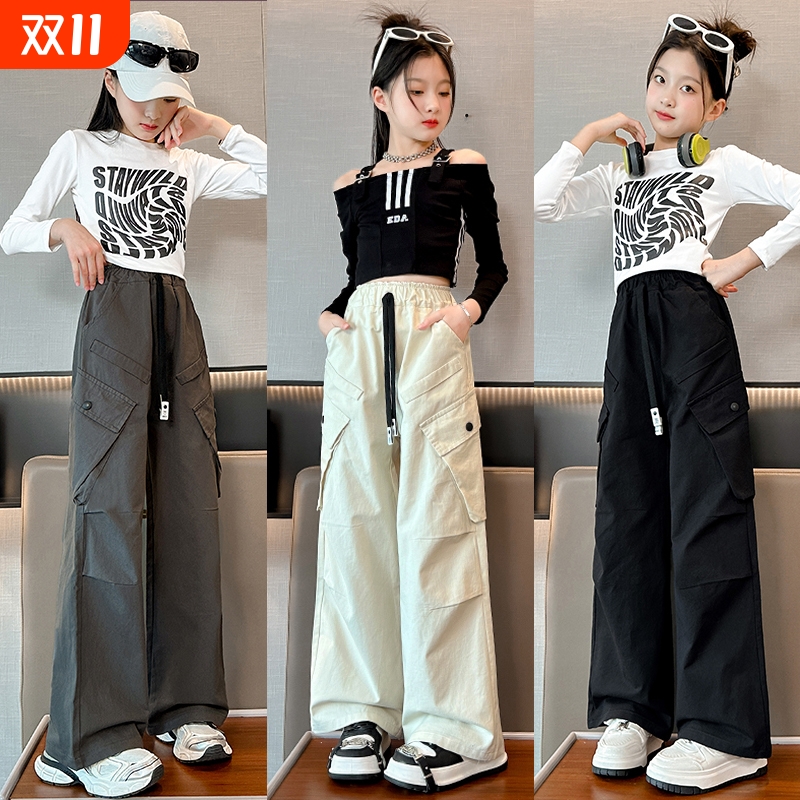 新款长裤中大童秋装休闲裤工装裤