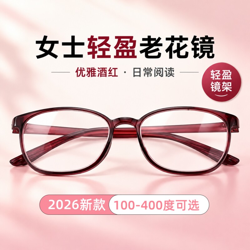 老花镜女款女士品牌高档正品高清老人防蓝光超轻老年人眼镜女新款