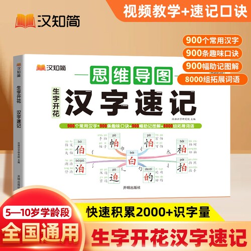 小学生汉字速记思维导图练习册