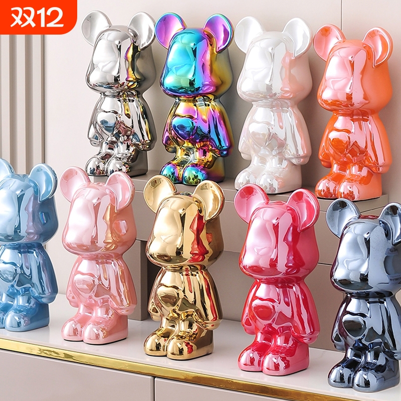 轻奢爱心暴力熊存钱罐网红