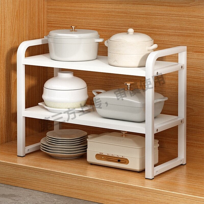 台面厨房分层置物架桌面储物架橱柜内隔板锅架层板单层多层双层