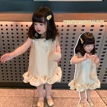 女宝宝洋气夏装在逃公主礼服裙女无袖连衣裙小女孩在逃公主礼服裙