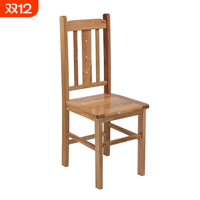 实木靠背椅农村小木椅凳家用木头椅子原木饭店餐椅儿童电脑椅现代