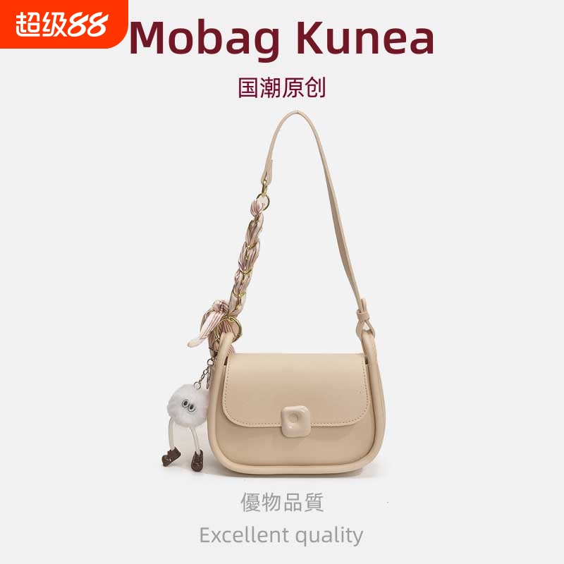 洋气白色皮质小方包斜挎小包
