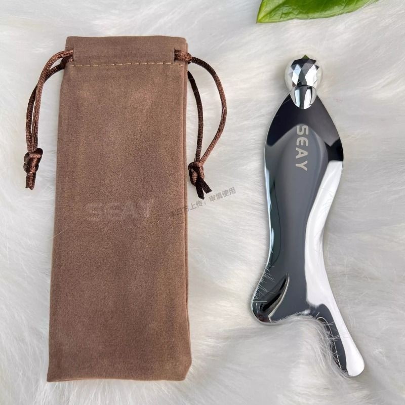 大号金属人鱼头刮痧板瘦脸仪美容神器面部眼部全身按摩拨筋棒工具