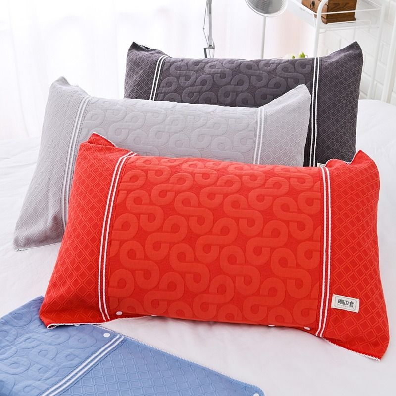 纯棉枕巾高档欧式全棉纱布不滑落