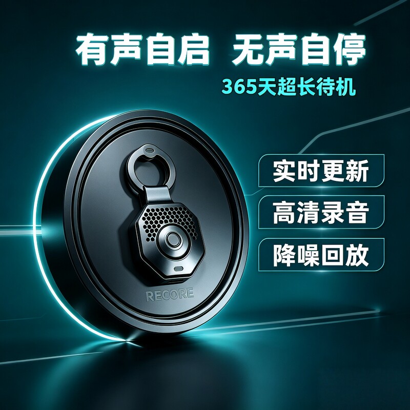 新款手机随身录音器听音专业实时超高清晰降噪免充电超长待机神器