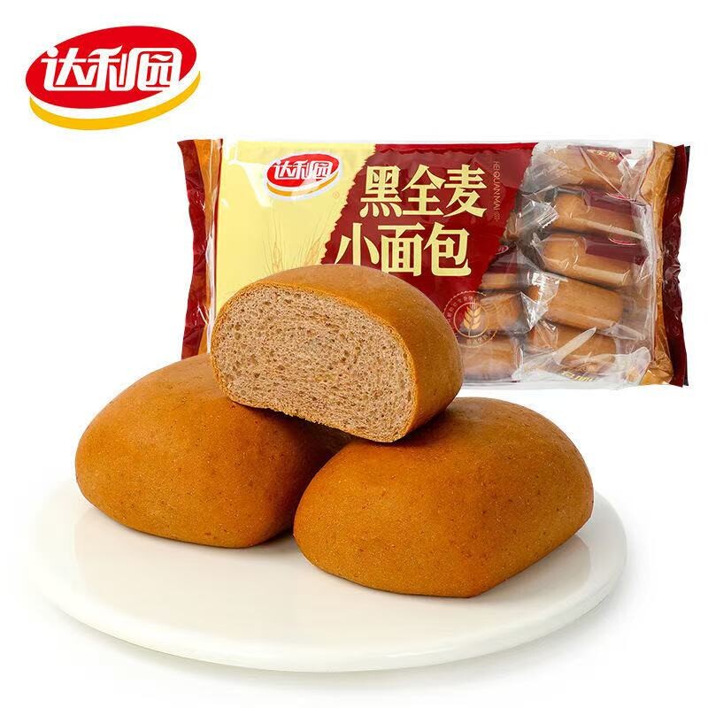 达利园法式小面包400g*2袋装整箱零食宿舍早餐散装手撕黑全麦面包图片