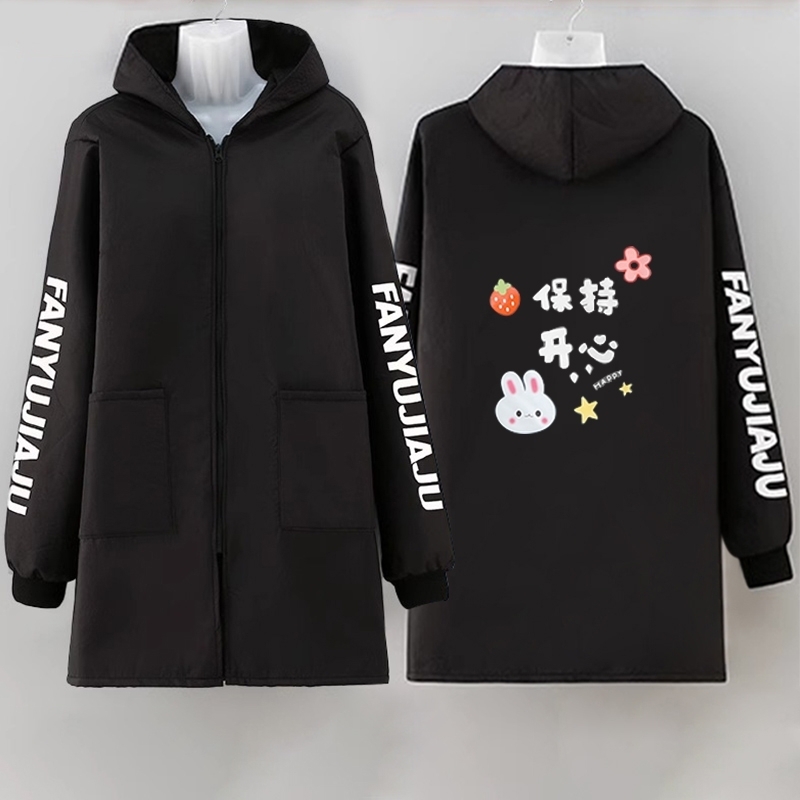 罩衣女新款防脏防水围裙厨房家用2025秋冬季男款厚正穿加绒黑色