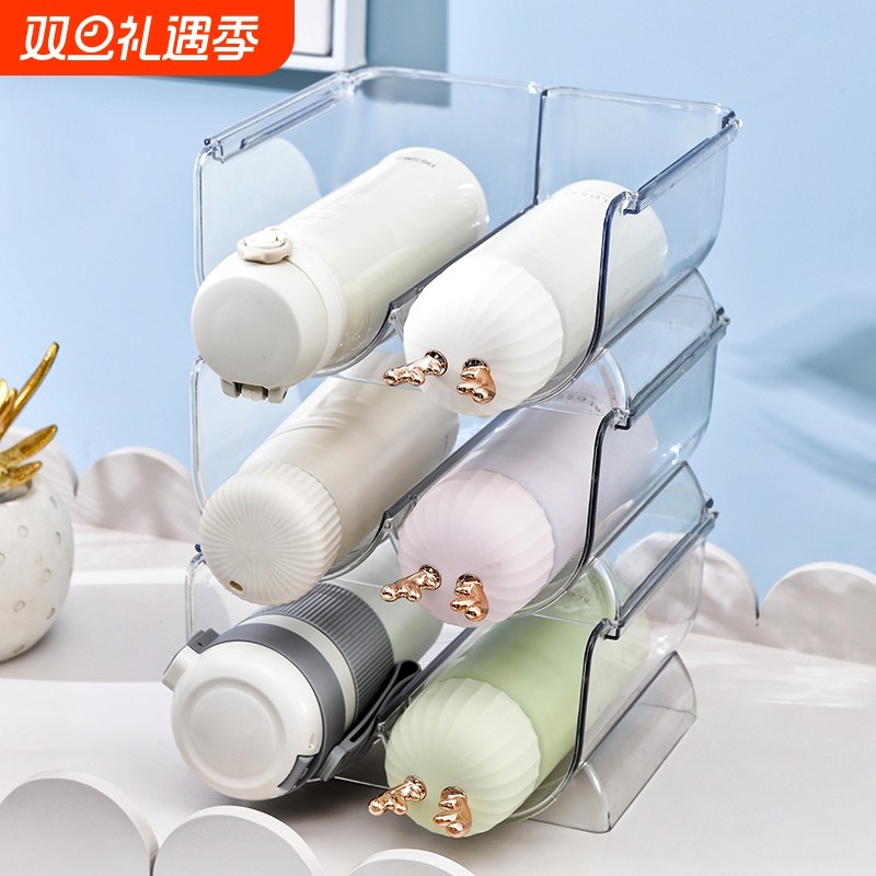 桌面水杯收纳架多层可叠加放保温杯置物架透明家用创意水壶杯架子