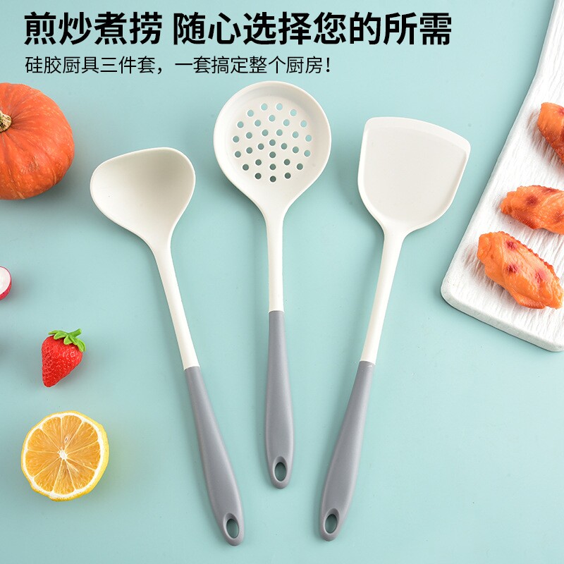 食品级硅胶铲勺套装不粘锅适用耐高温锅铲护锅家用汤勺厨具炒菜铲