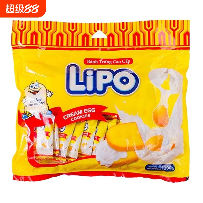 品牌直售Lipo面包干椰子味榴莲味黄油味巧克力味饼干涂层小包装