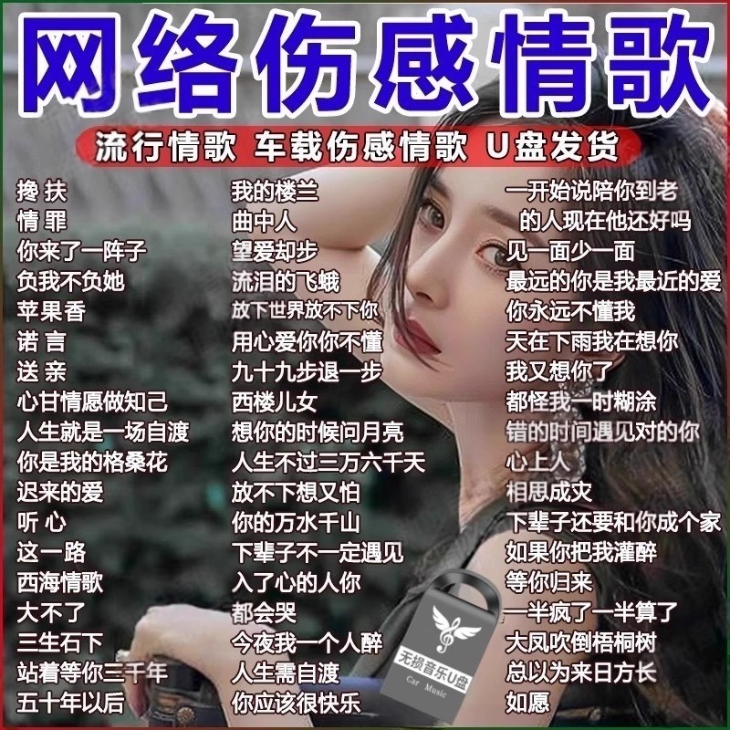 汽车载u盘歌曲2025新款热歌网红流行经典音乐无损音源车用U优盘