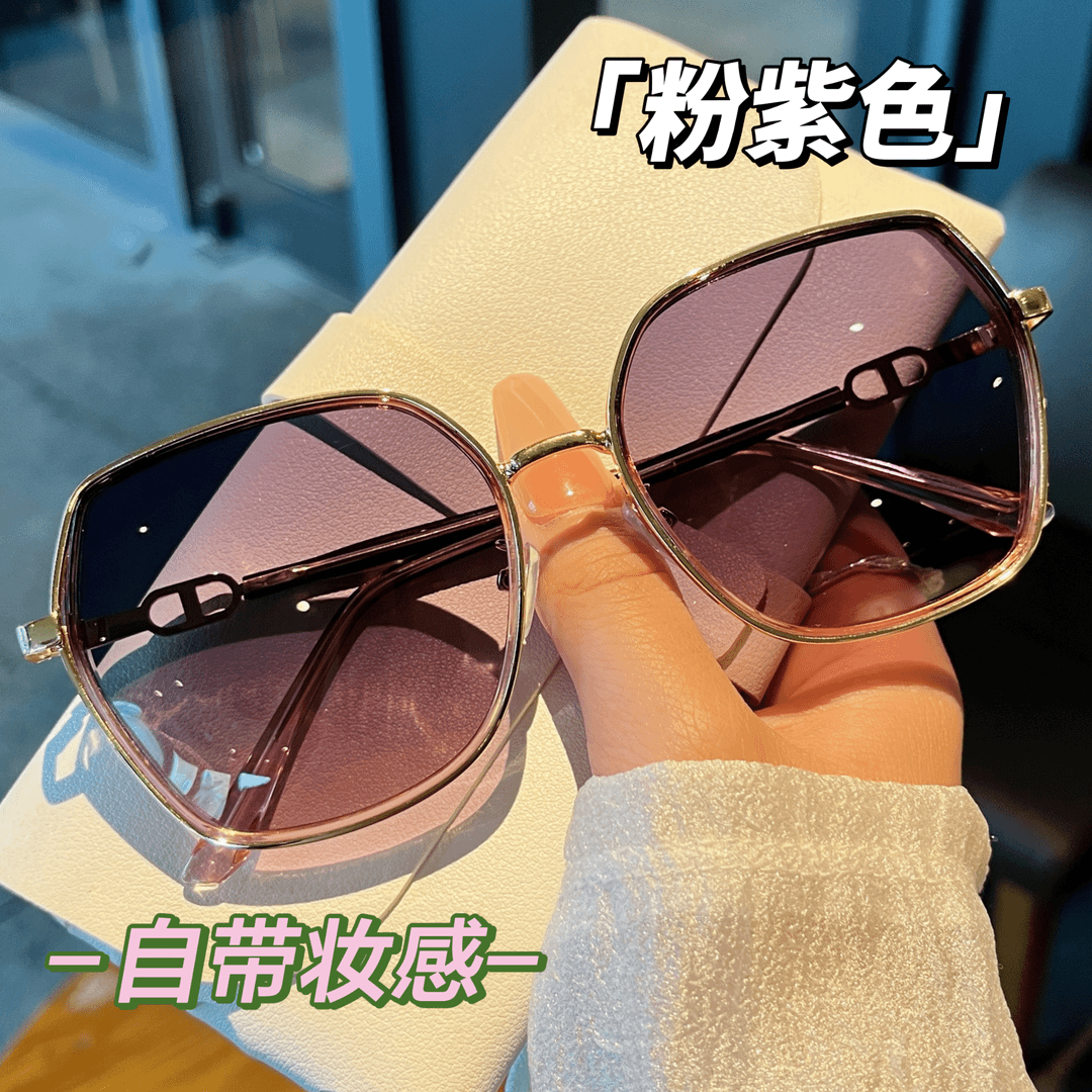 防紫外线2025网红同款墨镜女新款开车太阳眼镜潮圆脸遮阳偏光方脸