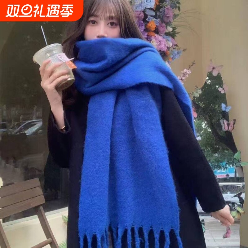 围巾冬季女韩版高级感2025情侣新款格子百搭学生保暖加长加厚围脖