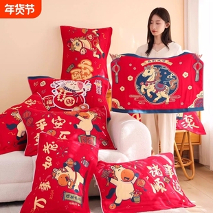 八层纯棉纱布枕巾一对装新款加厚吸汗成人家用盖巾全棉枕头巾马年