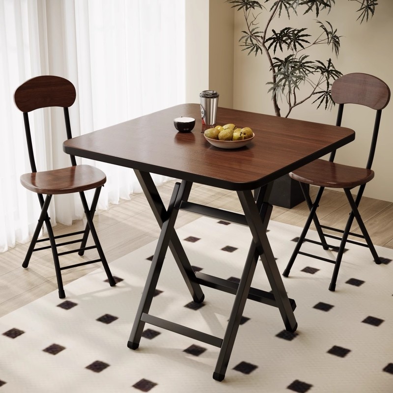 可折叠桌子餐桌家用小桌子户外便携摆摊小户型出租房简易吃饭方桌