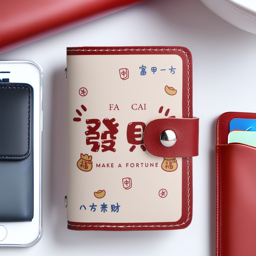 卡包女式卡通喜庆多卡位防消磁超薄大容量精致高档小巧装卡片包男