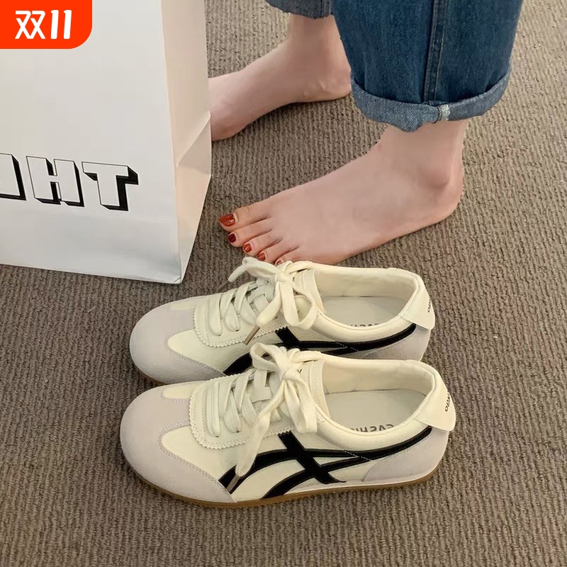 德训鞋女小白鞋2025新款爆款春夏季平底百搭阿甘鞋子运动休闲板鞋