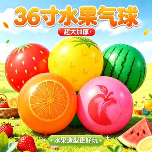 36寸超大水果气球加厚正圆
